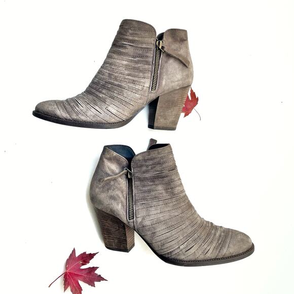 Paul Green Ruched Suede Booties in Taupe — Soft Leather Neutral with City Polish - Picture 8 of 16